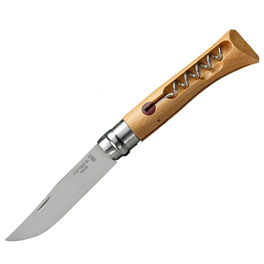 Нож Opinel №10, нержавеющая сталь, рукоять из бука, со штопором, 001410 001410 от прозводителя Opinel
