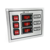 Панель переключателей 3шт вертикальная серая из алюминия C91311 от прозводителя Easterner