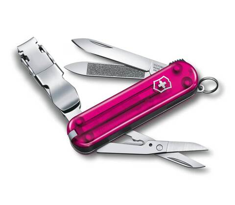 Нож Victorinox Classic Nail Clip 580, 65 мм, 8 функций, полупрозрачный розовый 0.6463.T5 от прозводителя Victorinox