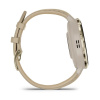 Garmin Venu 3s - 41 мм | Soft gold stainless steel bezel with French grey case and leather band