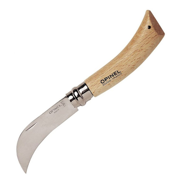 Нож садовый Opinel №8, нержавеющая сталь, с изогнутым лезвием, блистер, 000656 000656 от прозводителя Opinel