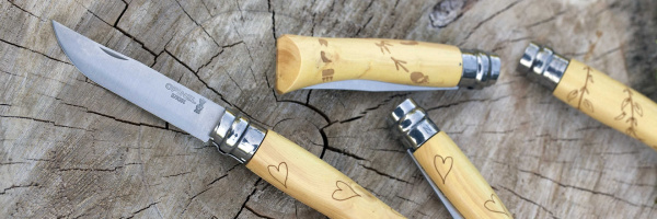 Набор в деревянной коробке из 6 ножей Opinel №7 Nature, нержавеющая сталь, рукоять самшит, гравировк, 001555 001555 от прозводителя Opinel