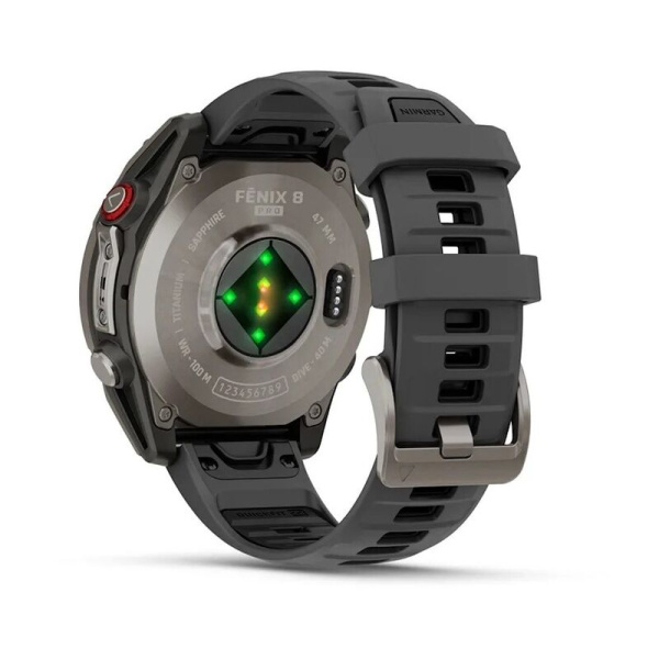 GARMIN  FENIX 8 PRO – 47 mm,  AMOLED, Sapphire, Titanium with Graphite/Black Silicone Band 010-03198-11 от прозводителя Garmin