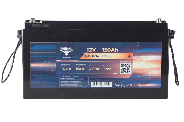 Аккумуляторная батарея литиевая Rutrike LiFePO4 (12V/150Ah/150A BT) 26497 от прозводителя Rutrike