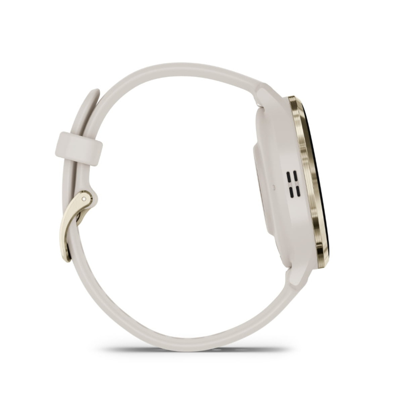 Garmin Venu 3s - 41 мм | Soft gold stainless steel bezel with ivory case and silicone band
