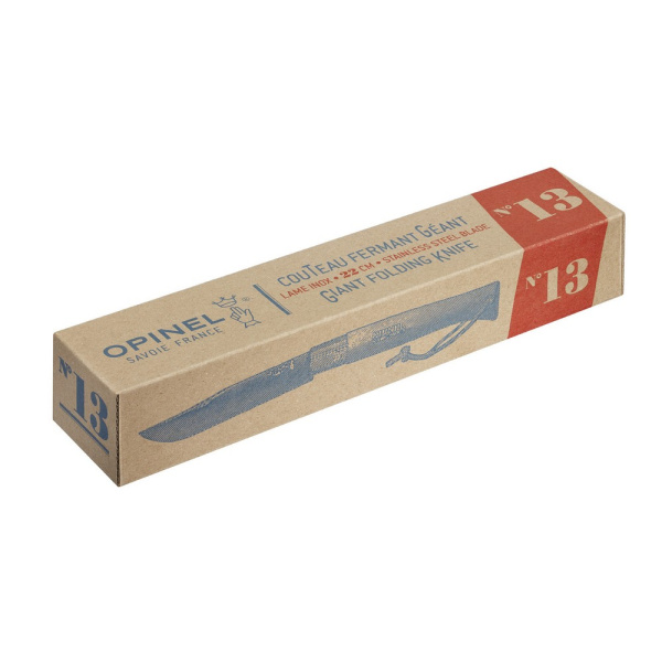 Нож Opinel №13, нержавеющая сталь, рукоять из бука, кожаный темляк, картонная коробка, 122136 122136 от прозводителя Opinel