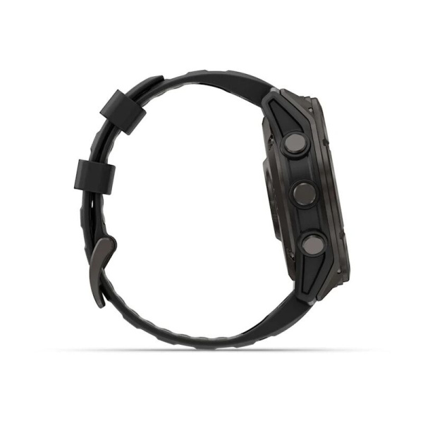 GARMIN  FENIX 8 PRO – 51 mm, AMOLED Sapphire, Carbon Gray DLC Titanium with Black/Pebble Gray Silicone Band 010-03199-01 от прозводителя Garmin
